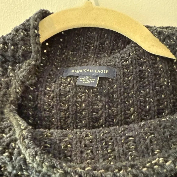 American Eagle Outfitters Black Cowl Neck Sweater - Picture 2 of 3